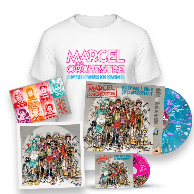 Mégapack CD + Vinyle Splatter numéroté + T-shirt + Tirage d'art numérique numéroté et signé par l'auteur + Stickers