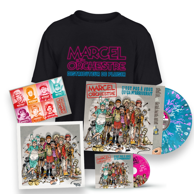 Mégapack CD + Vinyle Splatter numéroté + T-shirt + Tirage d'art numérique numéroté et signé par l'auteur + Stickers