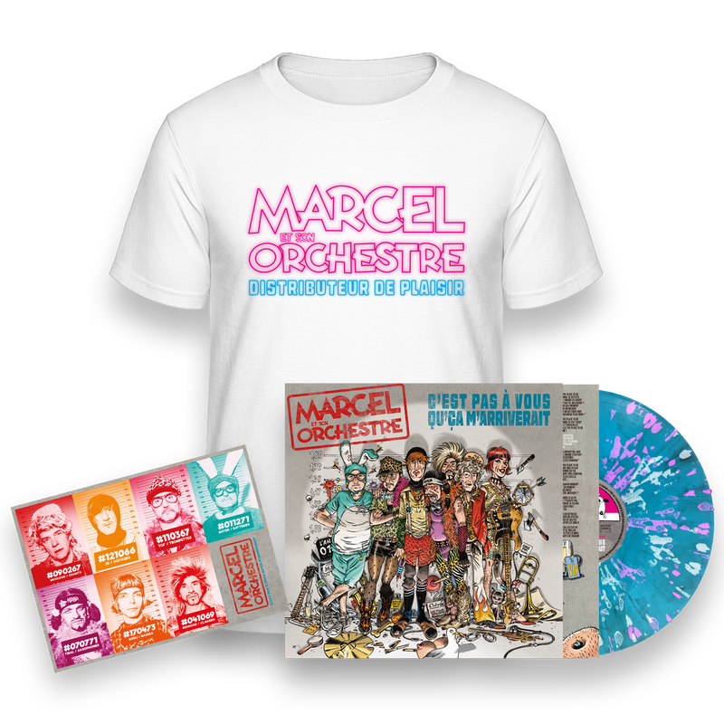 Pack Vinyle splatter numéroté + T-shirt + Stickers