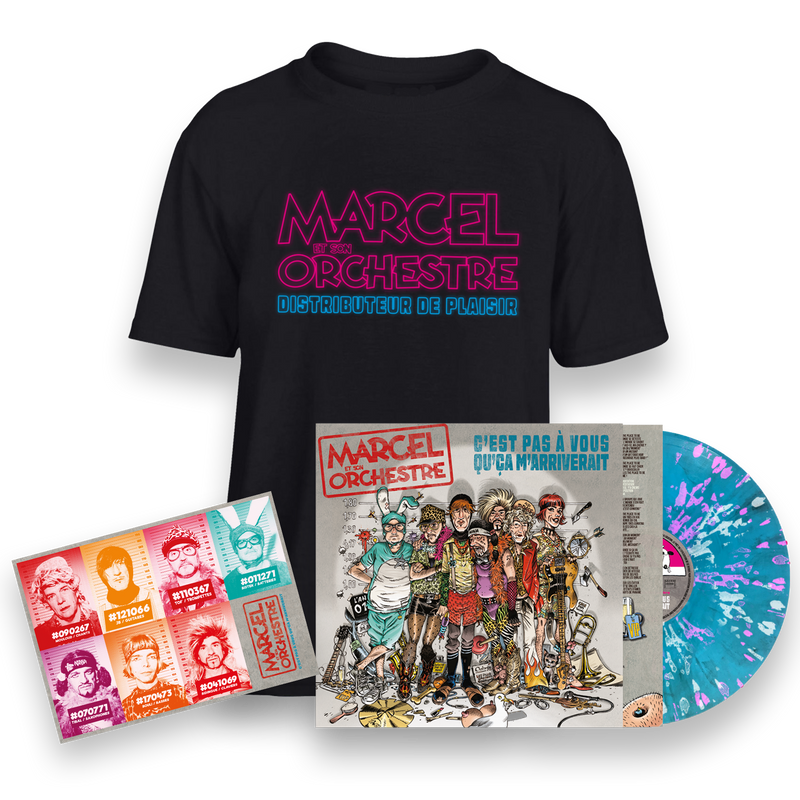 Pack Vinyle splatter numéroté + T-shirt + Stickers